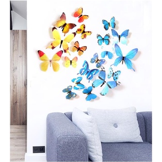 Bộ 12 Con Bướm 3D Dán Tường