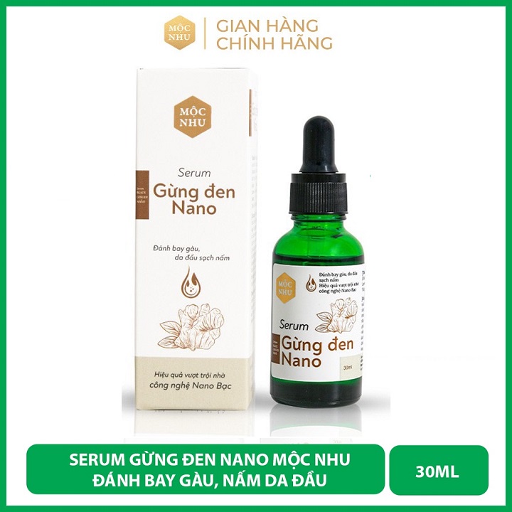 Combo Dầu gội Ngải Cứu + Serum Gừng Đen Nano Mộc Nhu - sạch gàu ngứa nấm da đầu, giảm tóc dầu