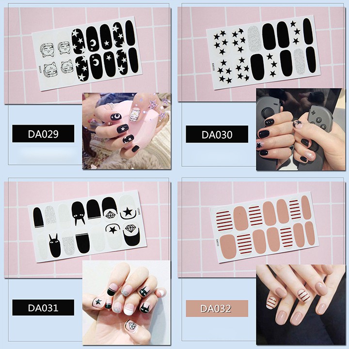 Nail Wraps Set Dán móng tay 14 miếng nhiều mẫu DA021-040