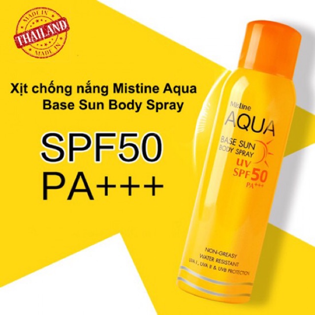 Chống nắng AQua Mistine Thái Lan 100ml - Không Trôi | Dạng xịt