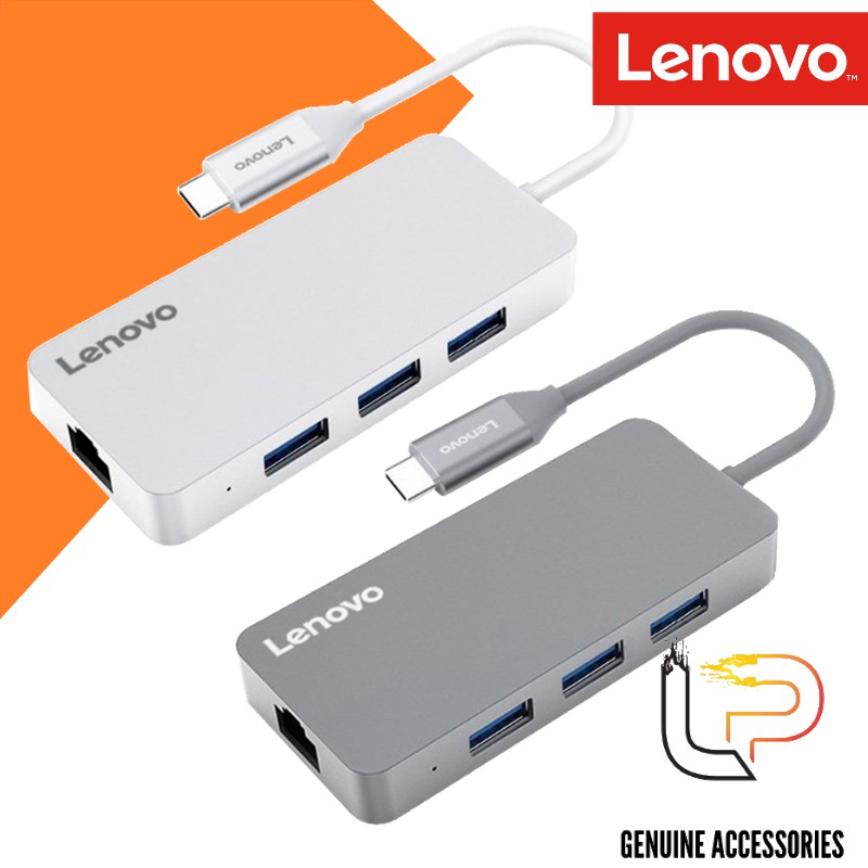 MULTIPORT HUB TYPE-C RA 3 USB 3.0 + LAN LENOVO (C506GY) - HUB CHUYỂN TYPE-C RA 3 USB 3.0 + LAN LENOVO (C506GY)