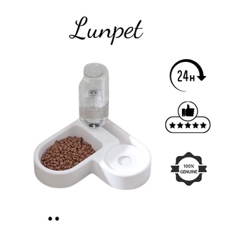 bát ăn đôi 2 in 1 chống ướt mép tự động nước cho chó mèo