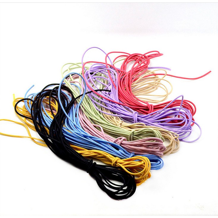 Set 10 dây thun buộc tóc co giãn nhiều màu 2mm