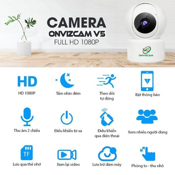 Free ship. Camera ONVIZCAM v5pro/ yh200 carecam 2022 full HD 1080P. Cảm biến theo hướng di chuyển