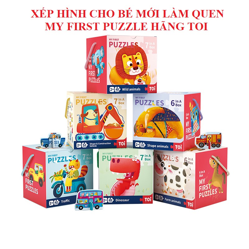 Bộ xếp hình MY FIRST PUZZLE của TOI cho bé 2 TUỔI CÓ NHIỀU CHỦ ĐỀ