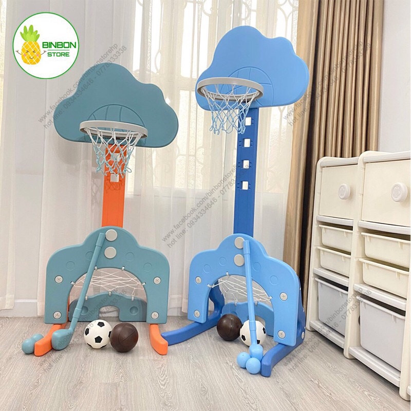 [FREESHIP TOÀN QUỐC] Cột bóng rổ bóng đá golf cho bé, Cột bóng rổ đám mây SQLQJ111