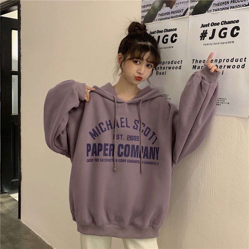 Áo Hoodie Nữ Tay Dài Dáng Rộng Thoải Mái Phong Cách Hàn Quốc Mới | BigBuy360 - bigbuy360.vn