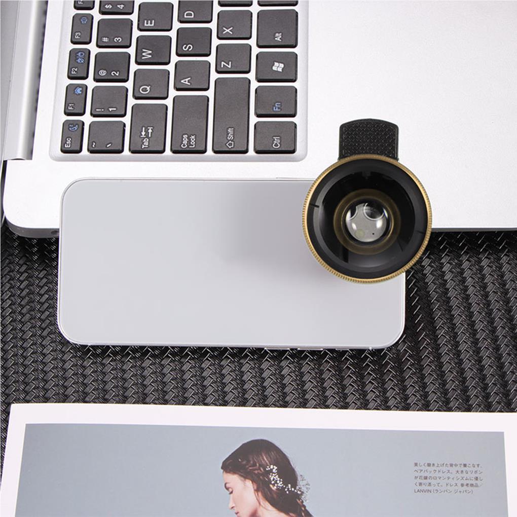 Ống Kính Góc Rộng 2 Trong 1 0 45X + 12 5X Macro Cho Điện Thoại