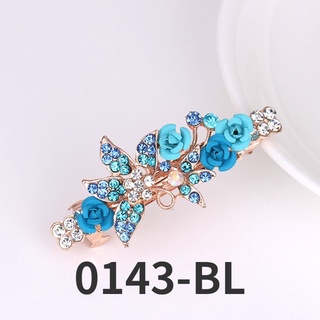 Kẹp Tóc Nơ Đính Đá Pha Lê 6cm Phong Cách Hàn Quốc