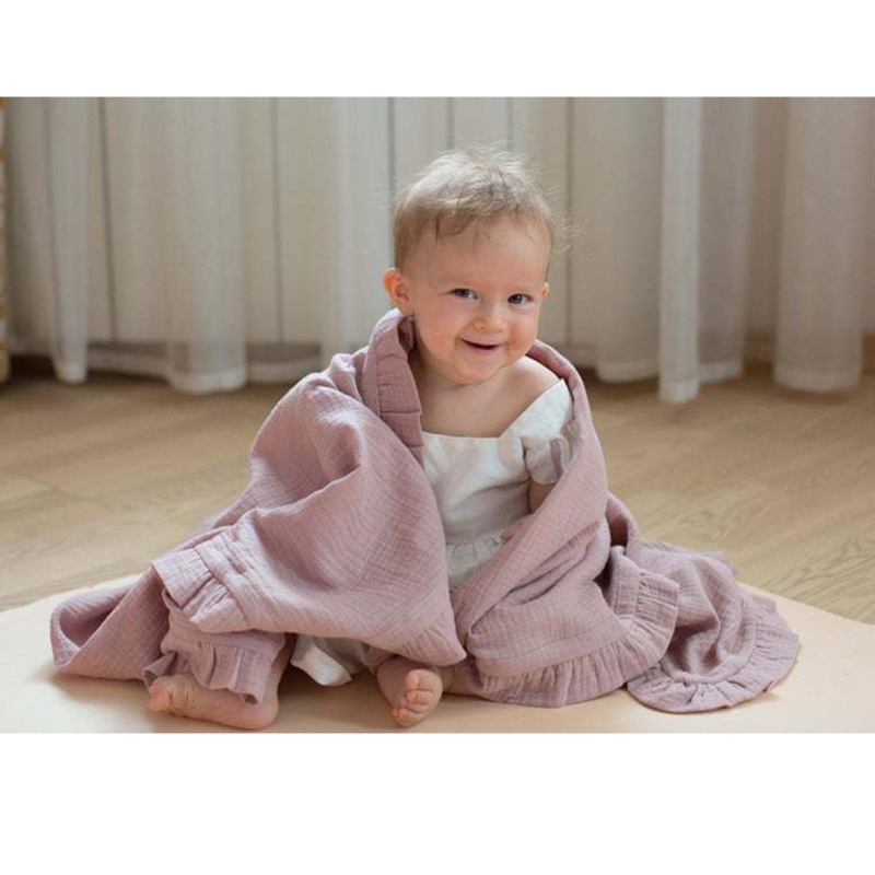 Chăn Cotton Gạc 4 Lớp Mềm Mại Quấn Em Bé Sơ Sinh