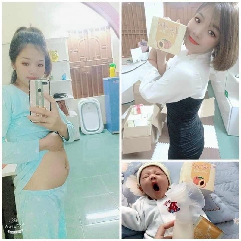 Trà đào detox plus - hộp 15 gói