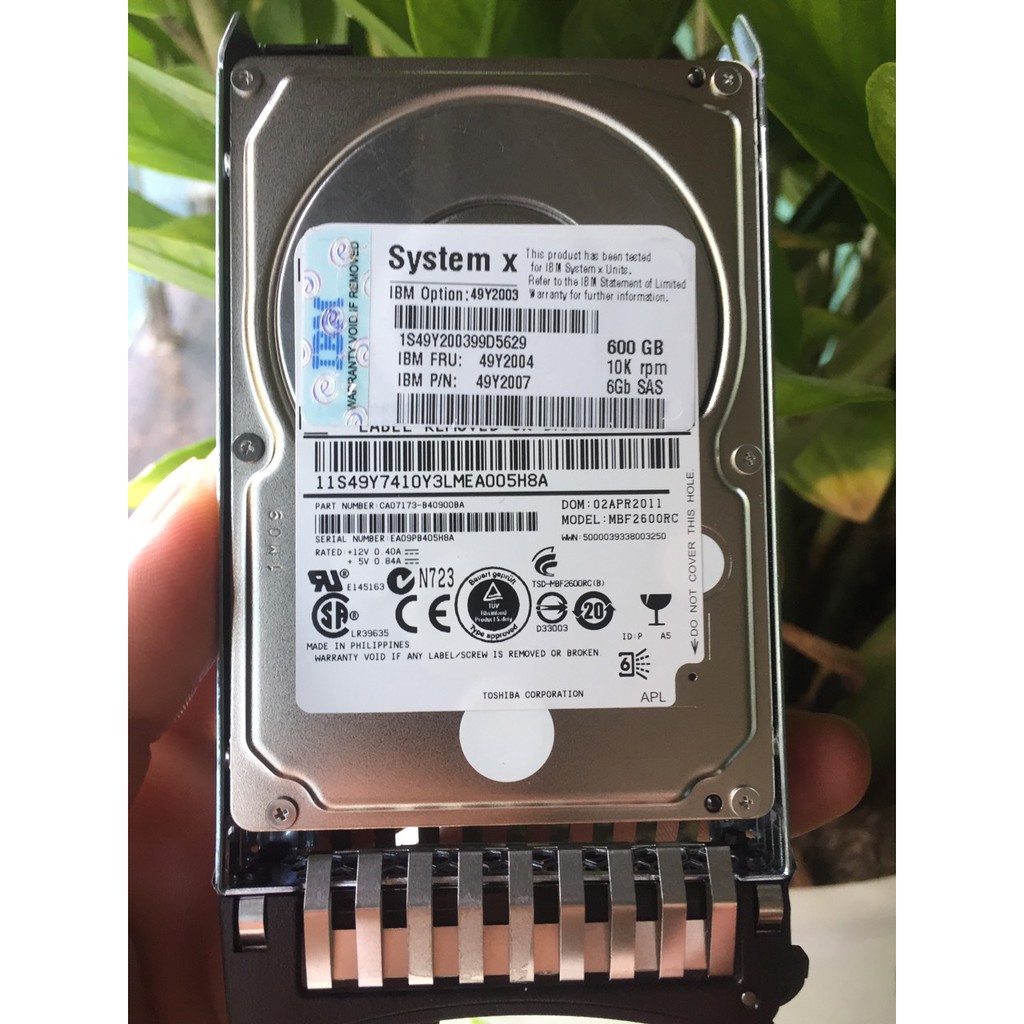 Ổ cứng máy chủ IBM 600GB, 300GB 10K 6Gbps SAS 2.5"