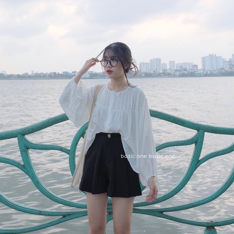 Quần short vải xếp li giả váy Bazic one | BigBuy360 - bigbuy360.vn