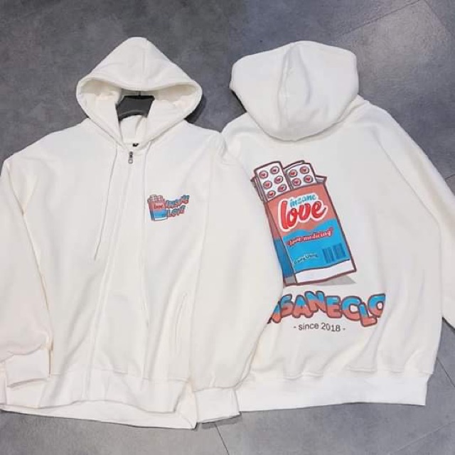 ÁO KHOÁC HOODIE NỈ NGOẠI IN LOVE FORRM RỘNG DƯỚI 70KG