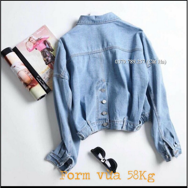 Áo khoác nữ chất jean cao cấp thời trang form dưới 58Kg trơn Basic BB41
