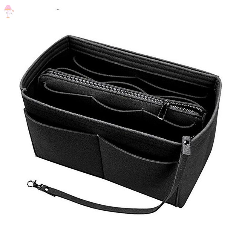 LL Felt Purse Insert Organizer Portable Cosmetic Bag Fit for Handbag Tote Various Bag @VN