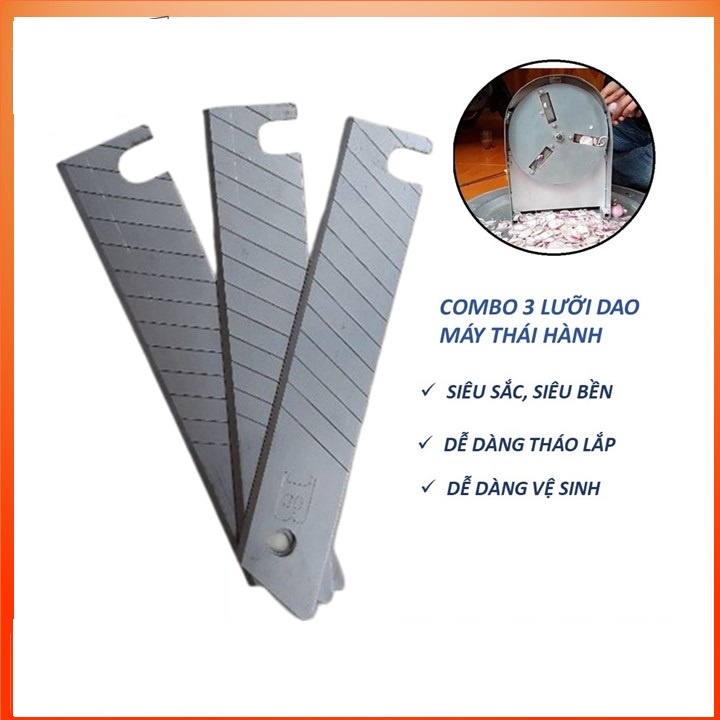 Bộ 3 lưỡi dao thay thế cho máy thái hành tỏi