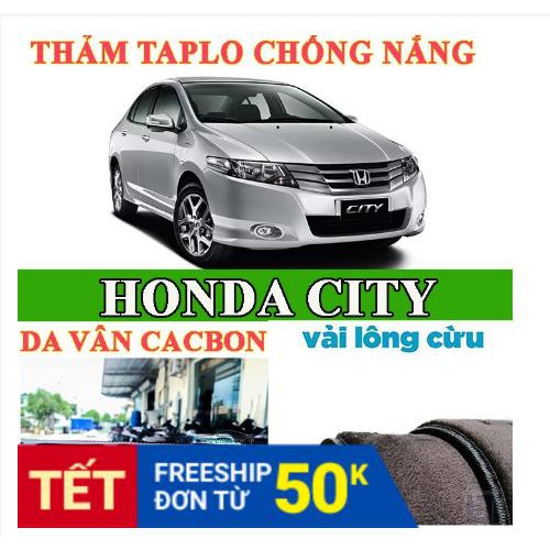 Thảm phủ Taplo Da Pu Vân cacbon HONDA CTY đời 2015-2019 cao cấp