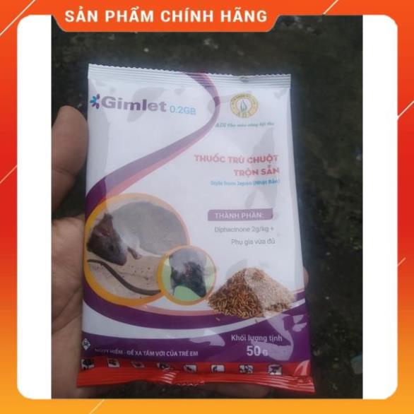 1Thuốc diệt chuột trộn sẵn thế hệ mới GIMLETgói 50g.