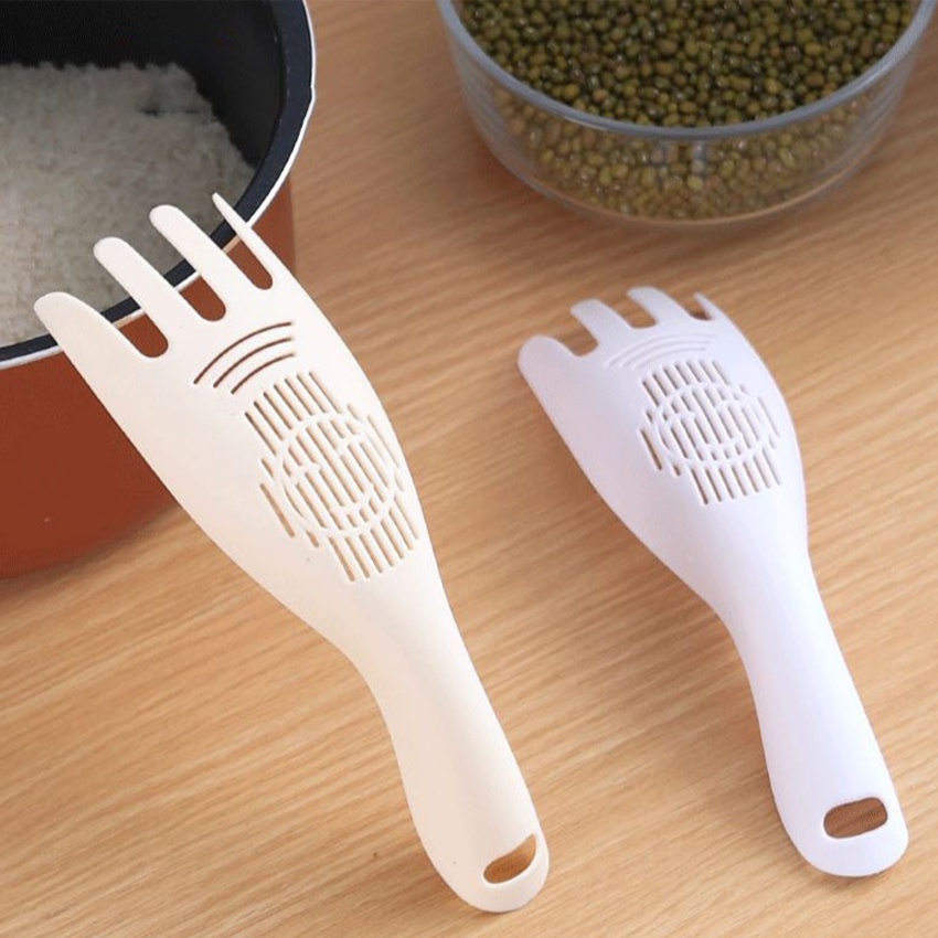 Taomi Muỗng Múc Cơm Rửa Gạo Có Tấm Thoát Nước Đa Năng Không Làm Đau Tay Cho Nhà Bếp