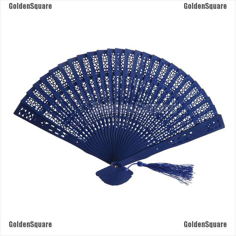 Quạt Xếp Cầm Tay Bằng Gỗ Tre Khắc Họa Tiết Phong Cách Trung Hoa Độc Đáo Thời Trang