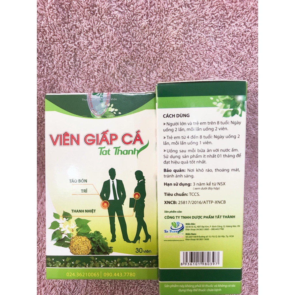 Viên Giấp cá Tất Thành - Trĩ - Táo bón - Suy tĩnh mạch