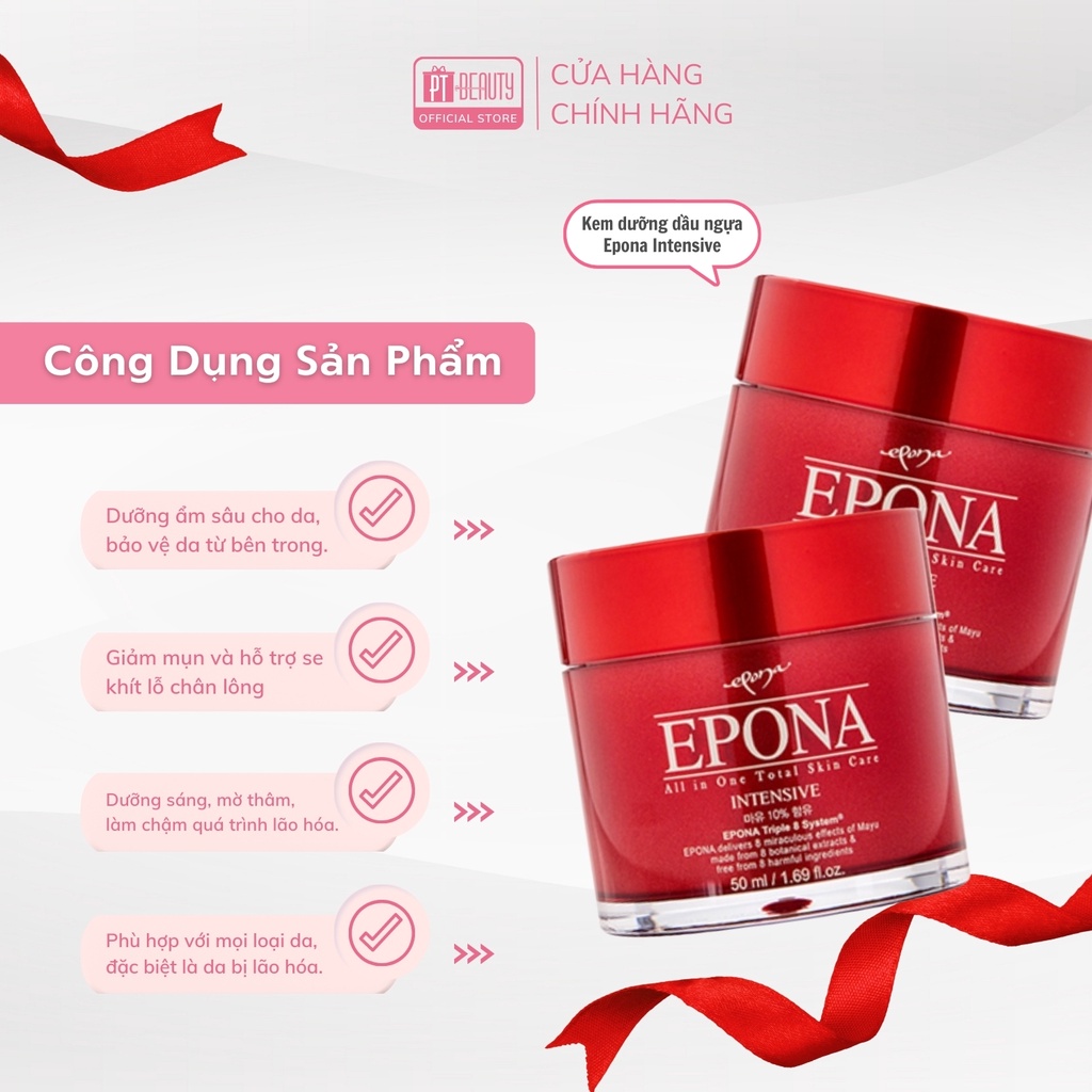 Kem dưỡng trắng da, nâng tone, chống lão hóa mờ thâm nám, phục hồi da hư tổn Epona 50ml