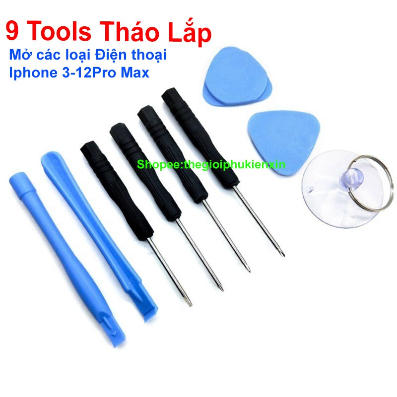 Bộ tháo lắp điện thoại 9 trong 1 Iphone 5 6 7 8 9 11 12