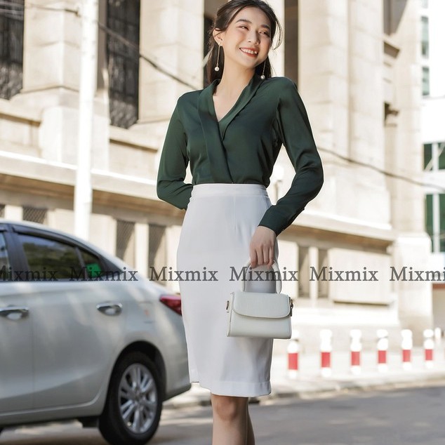 Chân váy bút chì công sở - MIXMIX - Hàng thiết kế - Hình ảnh độc quyền shop tự chụp