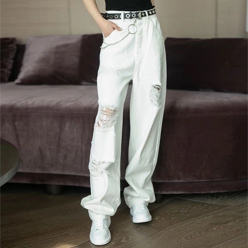 Quần Jeans Nữ Ống Rộng Thời Trang Châu Âu 2021 | BigBuy360 - bigbuy360.vn