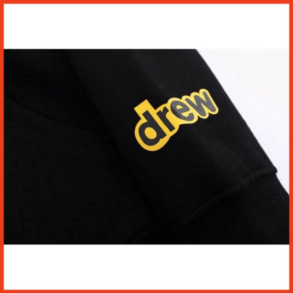 Áo nỉ hoodie Drew House mặt cười unisex dài tay nam nữ cao cấp, áo phông nỉ bông sweater có mũ màu xám nâu, đen M24 -ny1