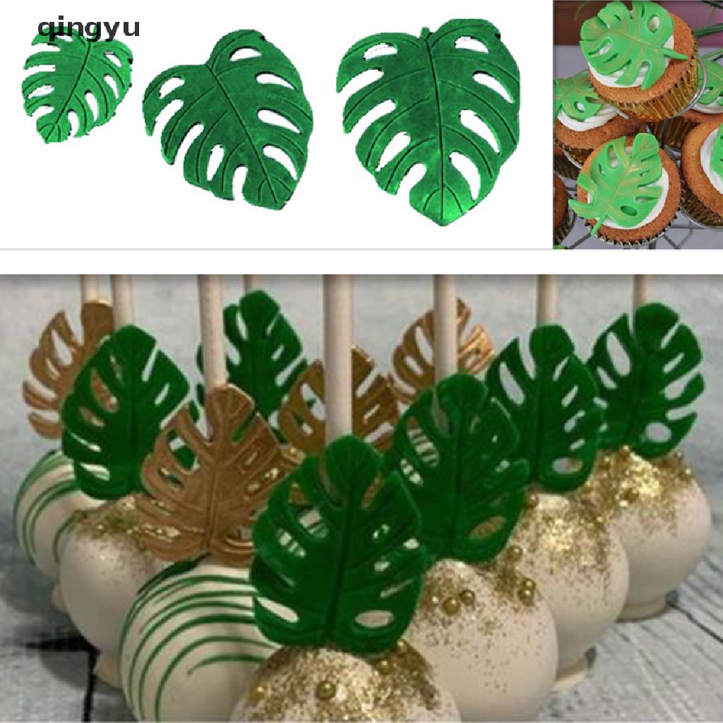 Khuôn Silicone Tạo Hình Làm Bánh Kẹo Hình Lá Cây Monstera DIY