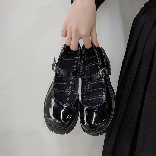 Giày Mary Janes da bóng đế cao tôn dáng 2088