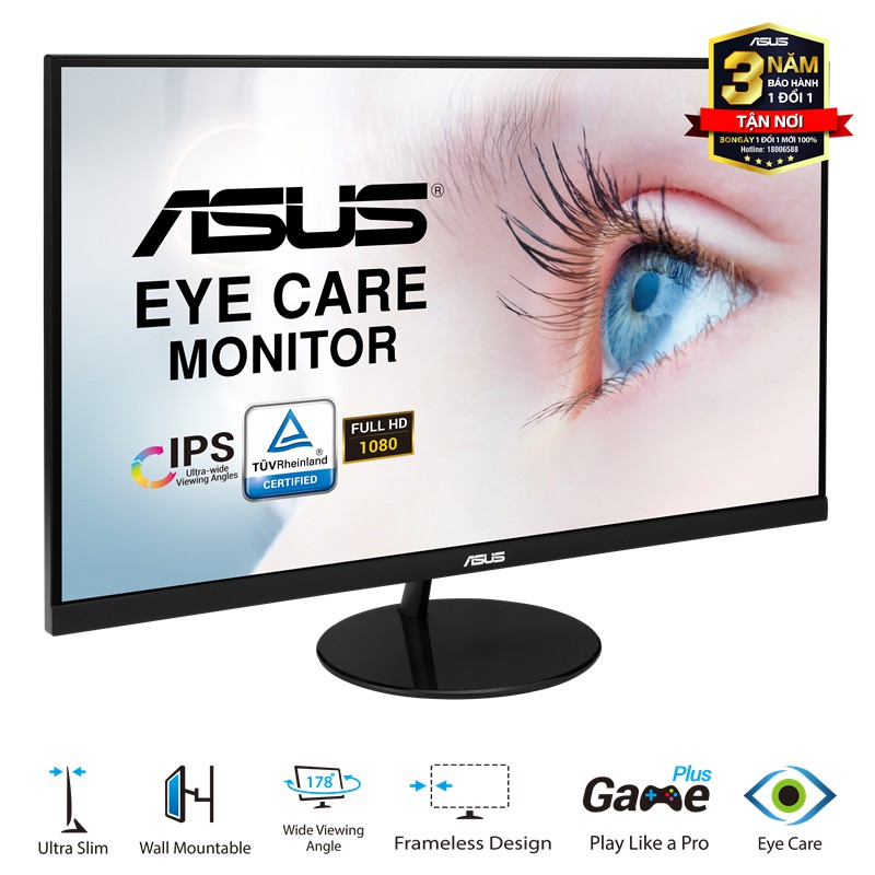 Màn Hình ASUS Bảo Vệ Mắt VL279HE 27'' Full HD (1920x1080) 5ms 75Hz IPS Adaptive-Sync/FreeSync - Hàng Chính Hãng | BigBuy360 - bigbuy360.vn
