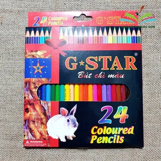Hộp bút chì màu 24 cây gstar cây dài - hộp giấy mtmt