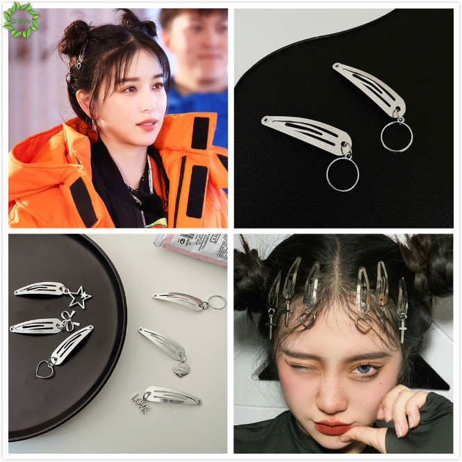 Kẹp tóc mái bằng kim loại nhiều mẫu xinh xắn tùy chọn thời trang cho nữ
