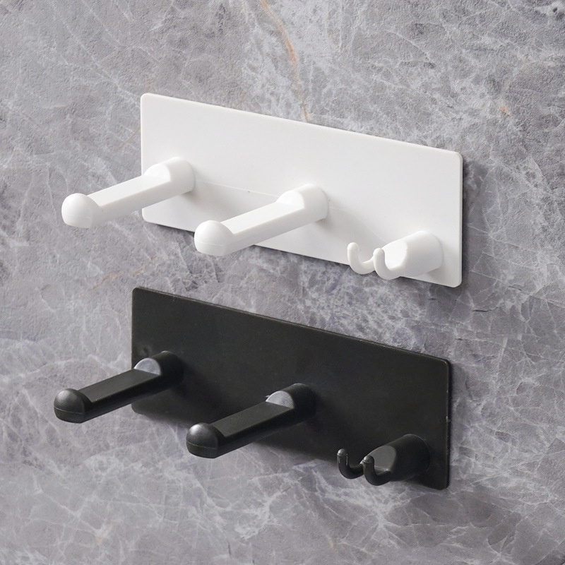 1 Giá Đỡ Máy Sấy Tóc Gắn Tường Tự Dính Đa Năng Kèm Móc Treo Khăn Tiện Dụng Cho Phòng Tắm