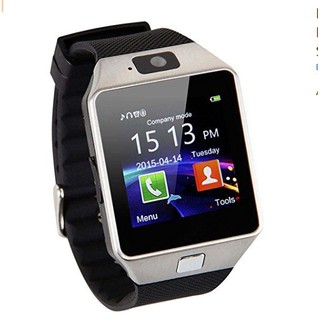 Đồng hồ điện thoại thông minh DZ09 bạc hỗ trợ khe lắp sim  Nghe Gọi như điên thoại