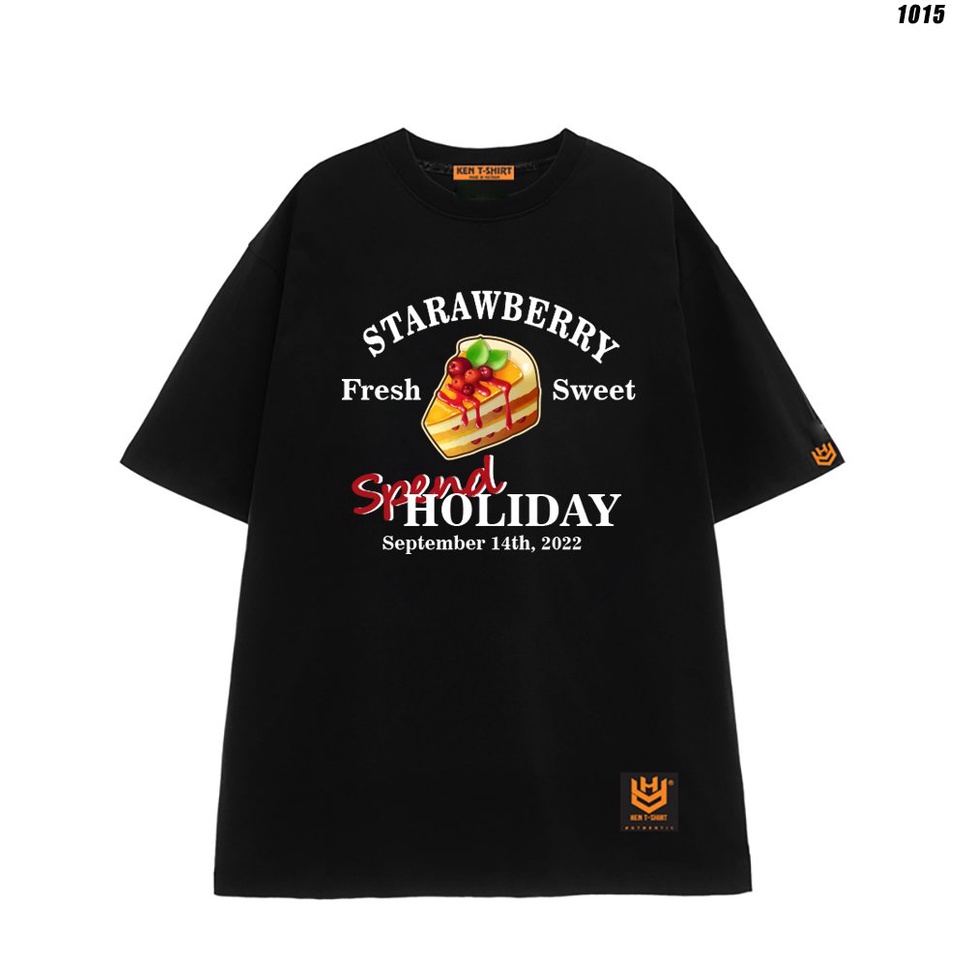 Áo thun nữ tay lỡ form rộng Bánh starawberry 1015 HY KOREA