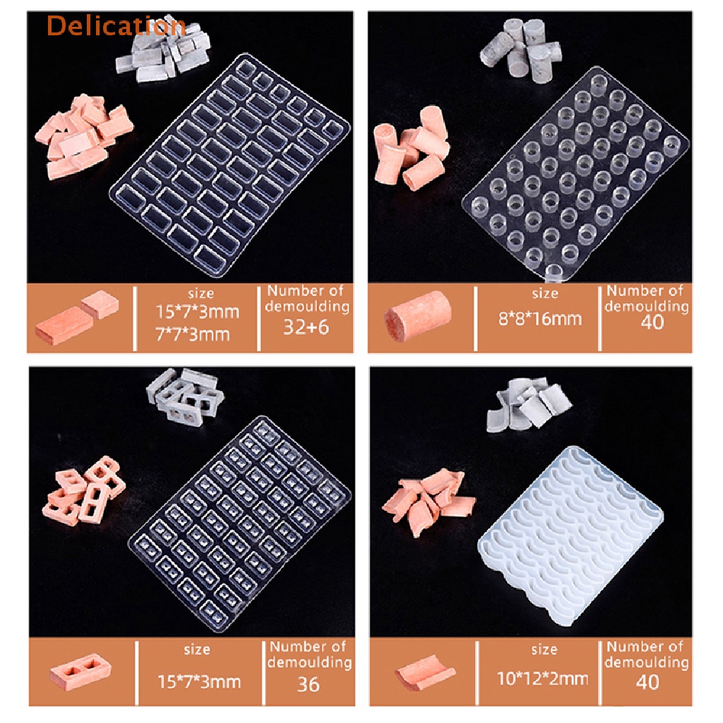 1 Khuôn Silicone Làm Gạch Lát Mini Trang Trí Nhà Cửa DIY