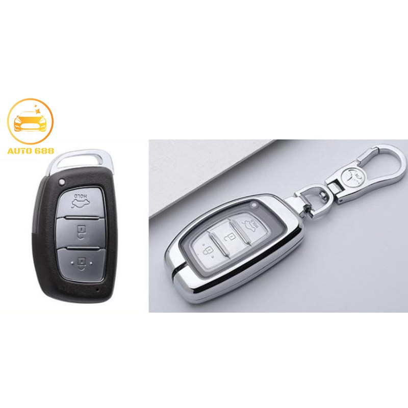 Ốp khóa Hyundai Tucson Elantra Grand I10 Titan Bạc Xám TPU