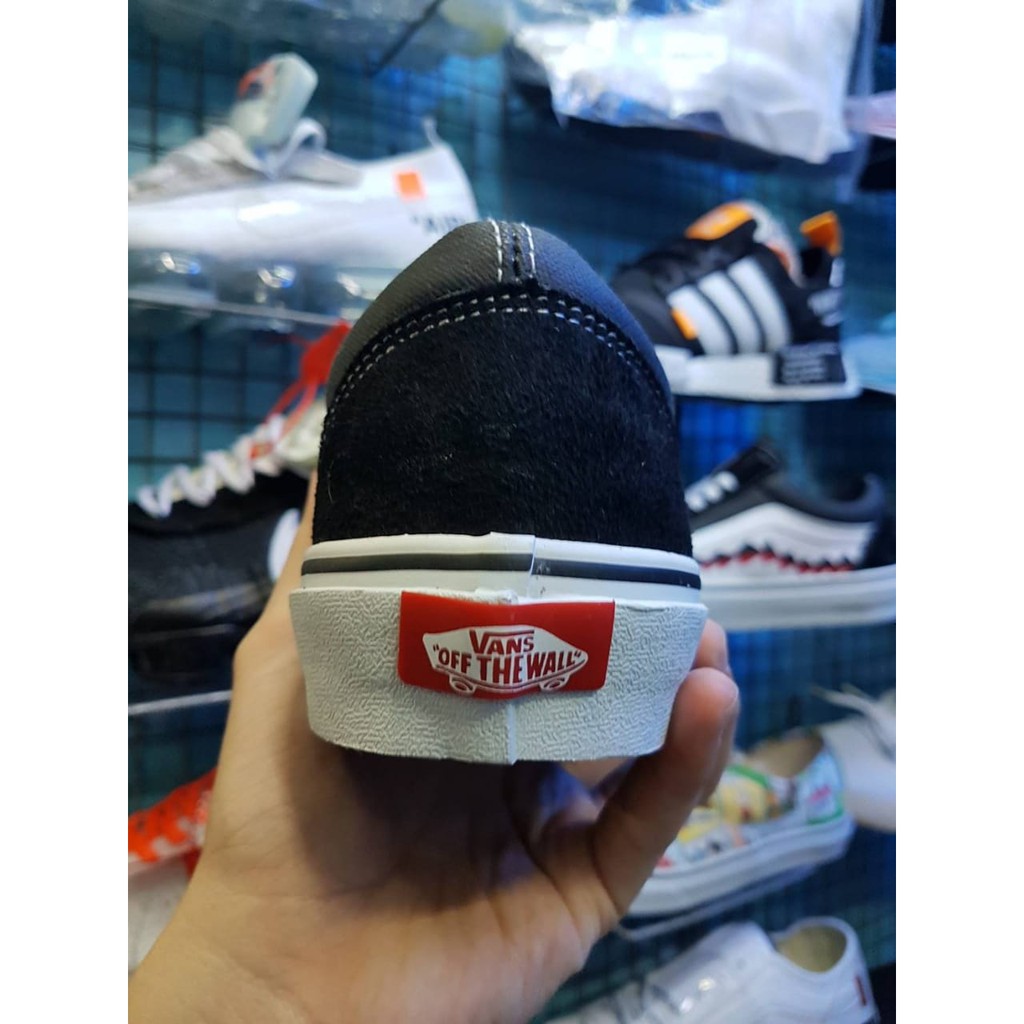 Giày Thể Thao Vans X Bape 17sss Họa Tiết Răng Cá Mập Độc Đáo Cá Tính