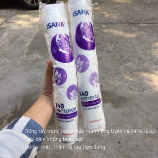 Bông tẩy trang Isana Đức 140 miếng