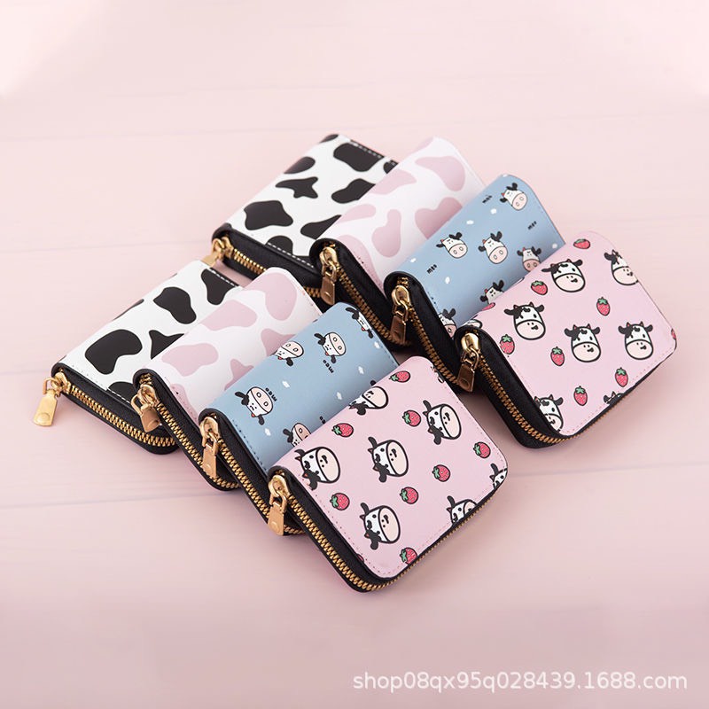 Ví Nữ Mini Họa Tiết MILK Tone Màu Cute Nhỏ Gọn Bỏ Túi