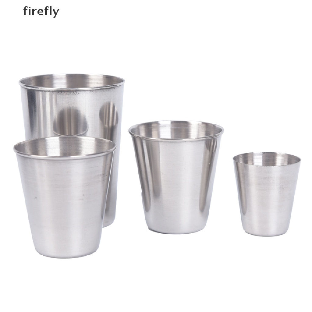 Set 4 Cốc Uống Bia / Trà / Cà Phê Bằng Inox Kèm Hộp Đựng Tiện Lợi