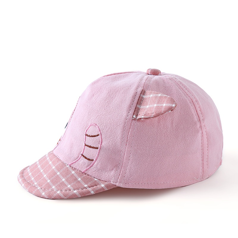 Mũ Lưỡi Trai Cotton Mềm Mại In Họa Tiết Caro Thời Trang Xuân Hè Cho Bé Trai Và Gái