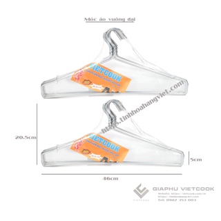 Bộ 10 móc áo vuông đại vietcook - kích thước: 46cm*20cm