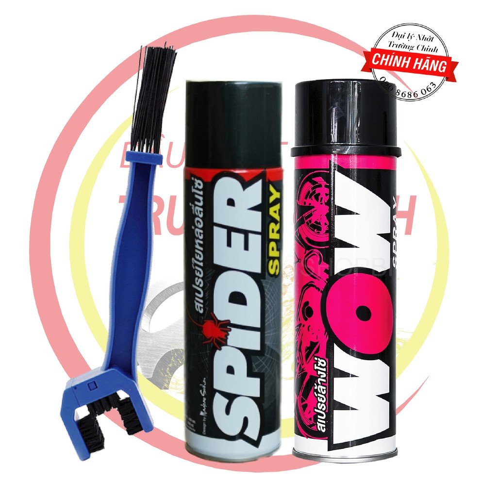 Compo 3 sp bôi trơn xịt sên SPIDER- WOW Thái Lan