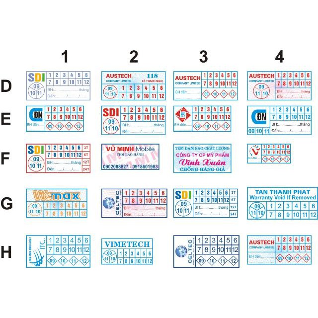 In tem vỡ - Tem bảo hành - Miễn Phí thiết kế