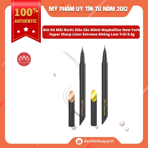 Bút Kẻ Mắt Nước Siêu Sắc Mảnh Maybelline New York Hyper Sharp Liner Extreme Bền Màu Không Lem Lâu Trôi 36h 0.4g